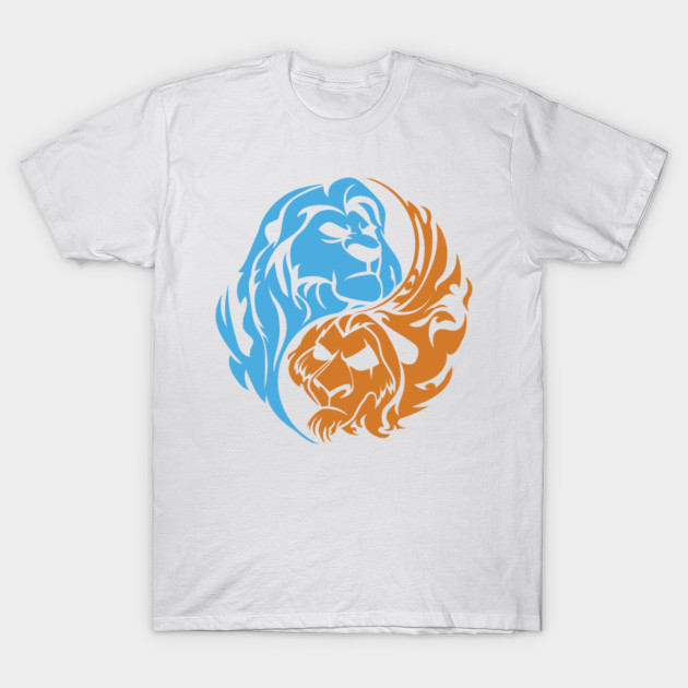 Mufasa and Scar Yin Yang T-Shirt-TOZ